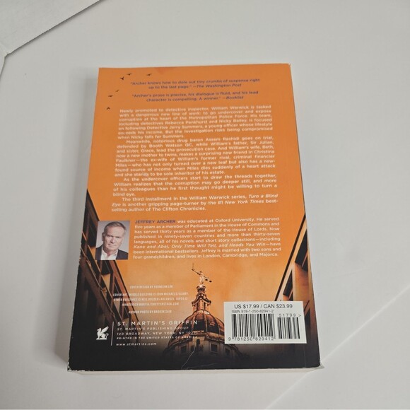 Turn a Blind Eye: A Detective William Warwick Novel Archer, Jeffrey - Picture 2 of 7